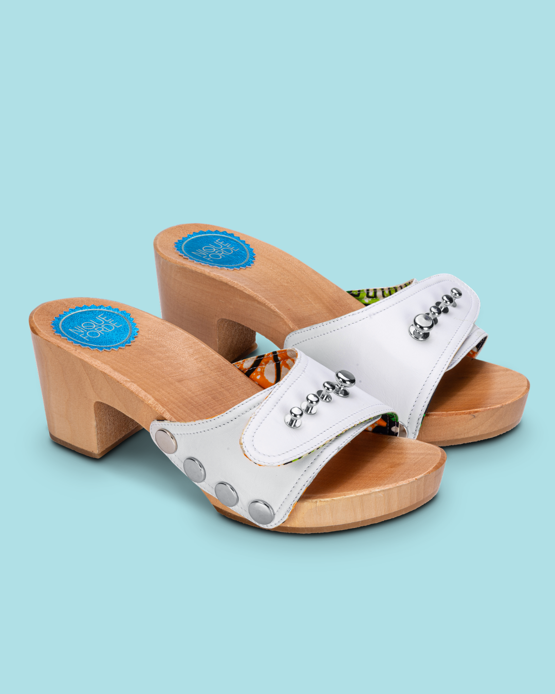Cotton White Georgie Sandals