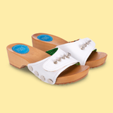 Cotton White Lucille Sandals