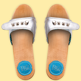 Glazed Silver Georgie Sandals
