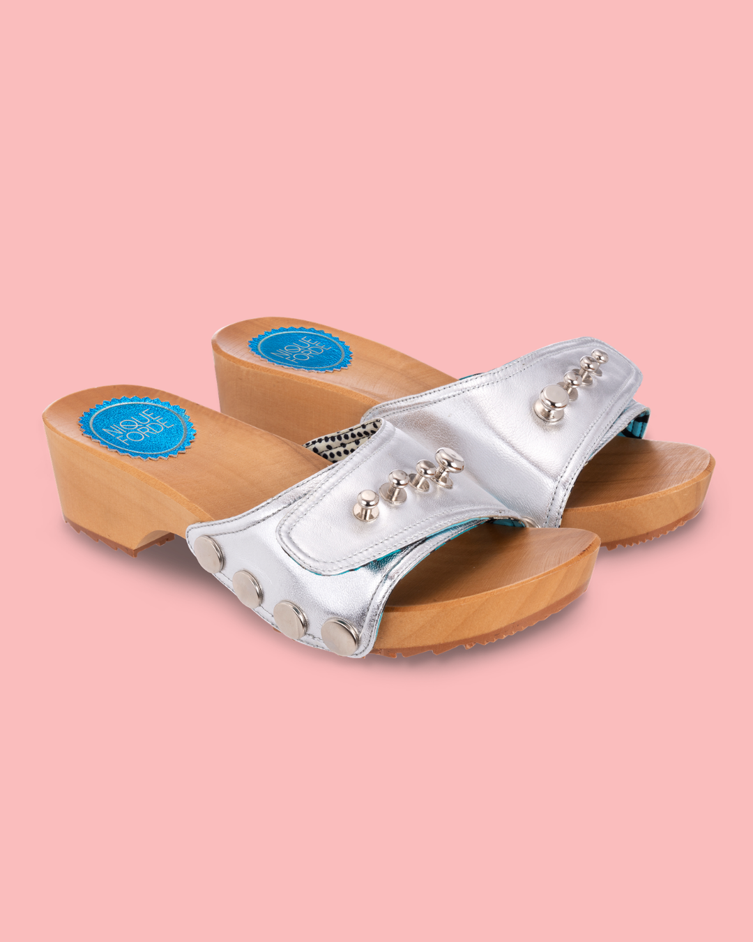 Glazed Silver Lucille Sandals