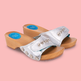 Glazed Silver Lucille Sandals