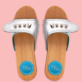 Glazed Silver Lucille Sandals