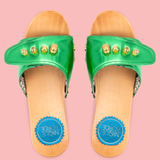 Parakeet Green Lucille Sandals